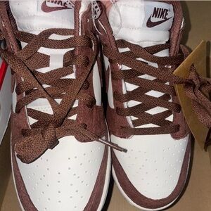Nike Chocolate and White Athletic Shoes